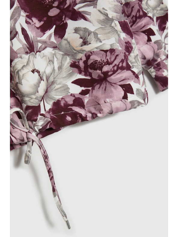 Moodo Cvijetna dukserica bijela Moodo