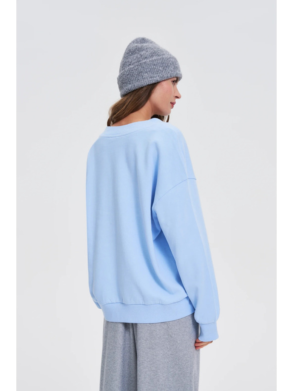 Moodo Bluza V-izreza svijetlo plava Moodo