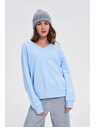 Moodo Bluza V-izreza svijetlo plava Moodo