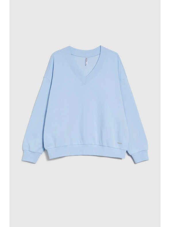 Moodo Bluza V-izreza svijetlo plava Moodo
