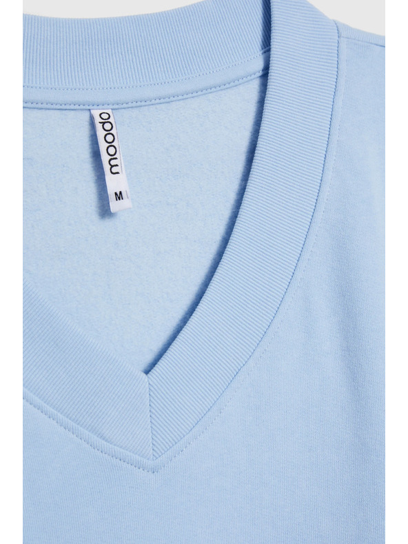 Moodo Bluza V-izreza svijetlo plava Moodo