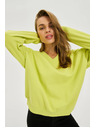 Moodo Bluza V-izreza limun zelena Moodo
