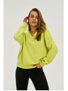 Moodo Bluza V-izreza limun zelena Moodo