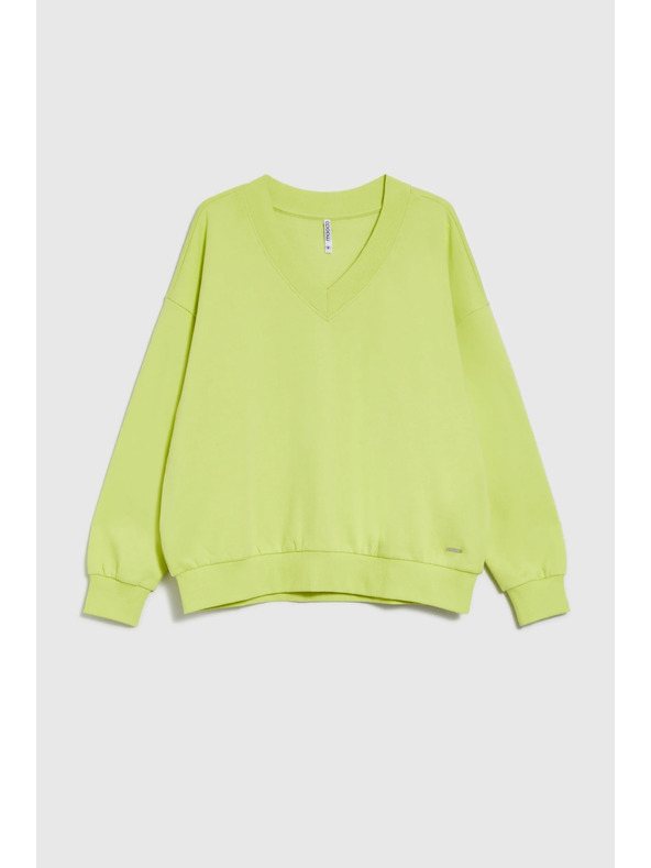 Moodo Bluza V-izreza limun zelena Moodo