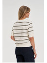 Moodo Bluza u prugama s kratkim rukavima ecru Moodo