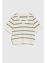 Moodo Bluza u prugama s kratkim rukavima ecru Moodo