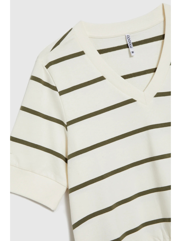 Moodo Bluza u prugama s kratkim rukavima ecru Moodo