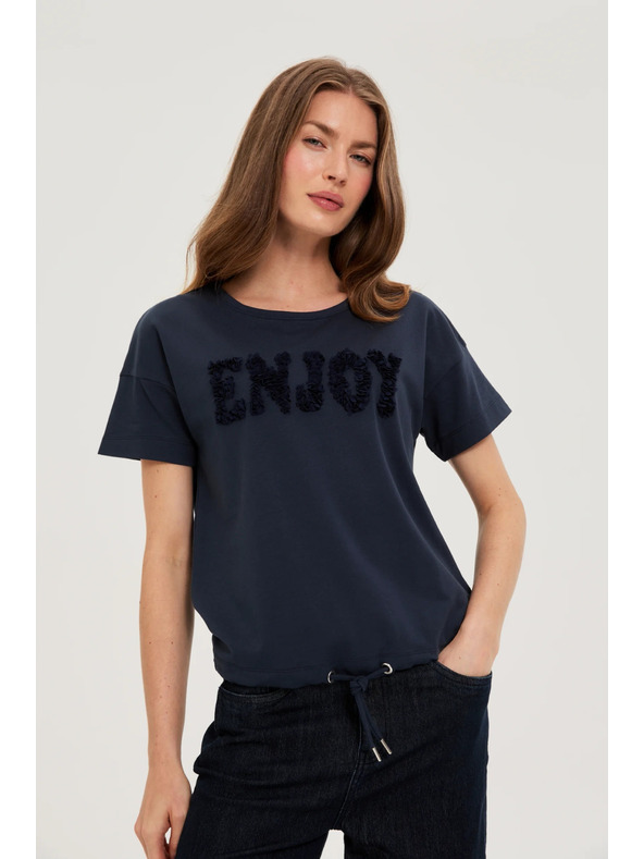 Moodo Pulover s kratkim rukavima tamno plavi Moodo