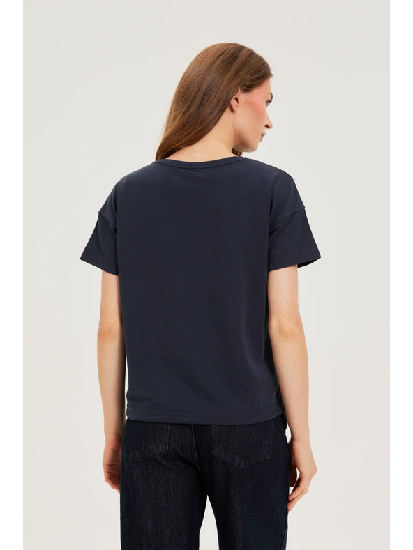 Moodo Pulover s kratkim rukavima tamno plavi Moodo