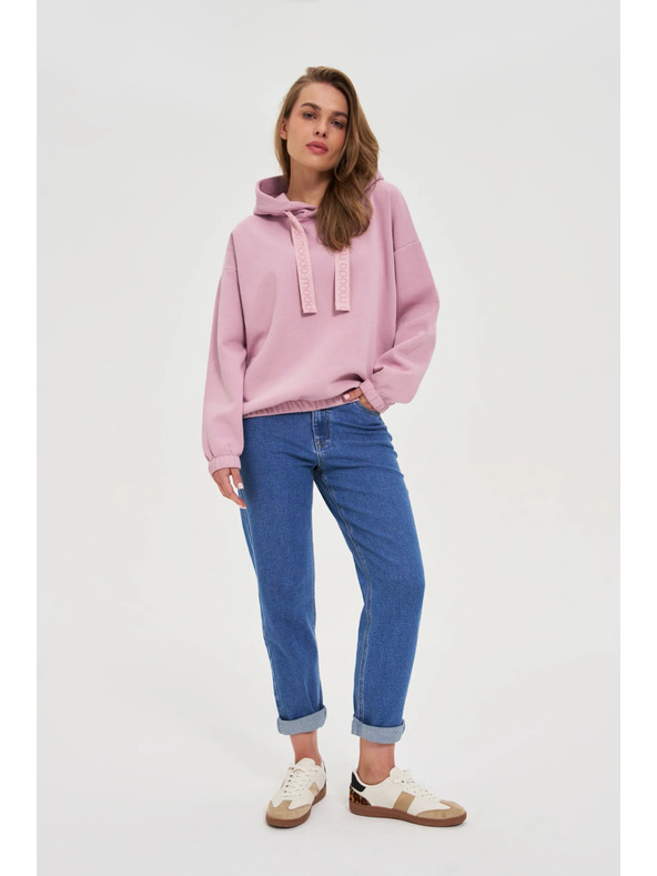 Moodo Dukserica s kapuljačom ružičasta Moodo
