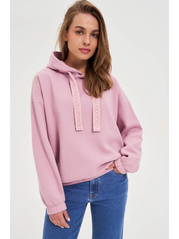 Moodo Dukserica s kapuljačom ružičasta Moodo