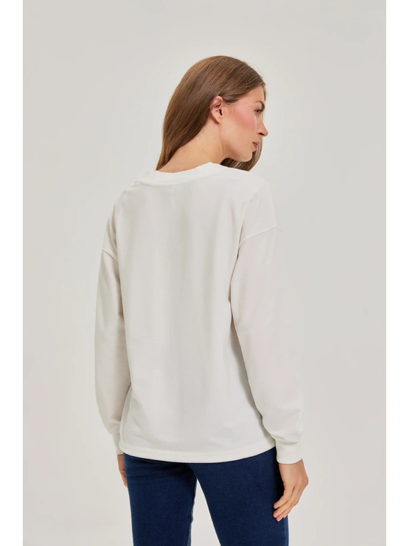 Moodo Pulover s printom bijeli Moodo