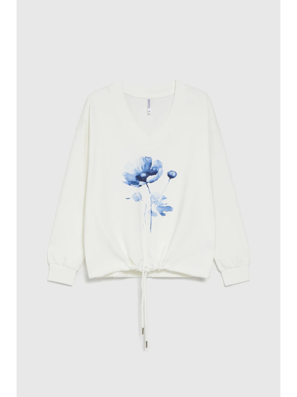 Moodo Pulover s printom bijeli Moodo