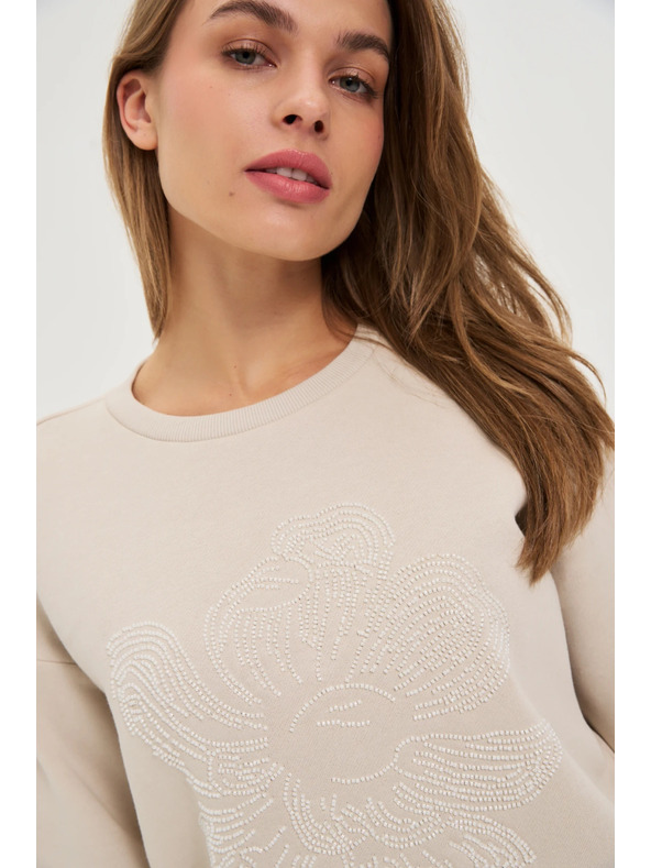 Moodo Bluza s aplikacijom bež Moodo