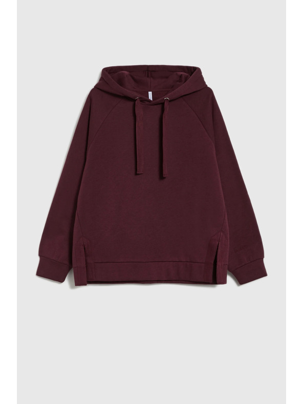 Moodo Dukserica s kapuljačom boja vina Moodo