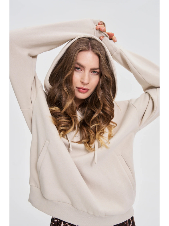 Moodo Dukserica s kapuljačom bež Moodo