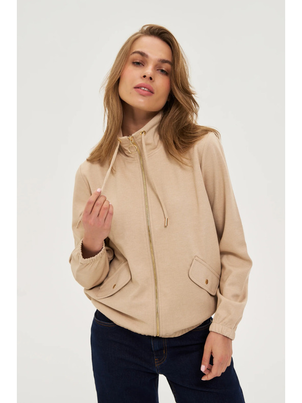 Moodo Dukserica na patent bež Moodo