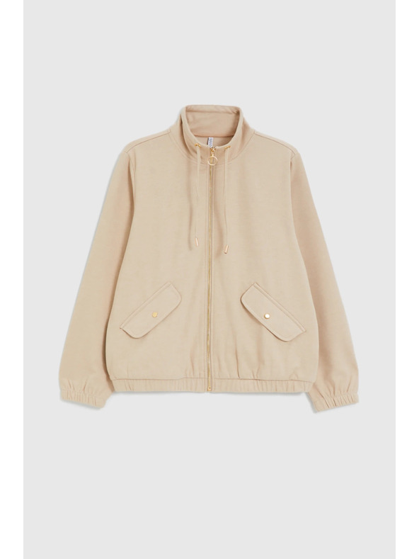 Moodo Dukserica na patent bež Moodo