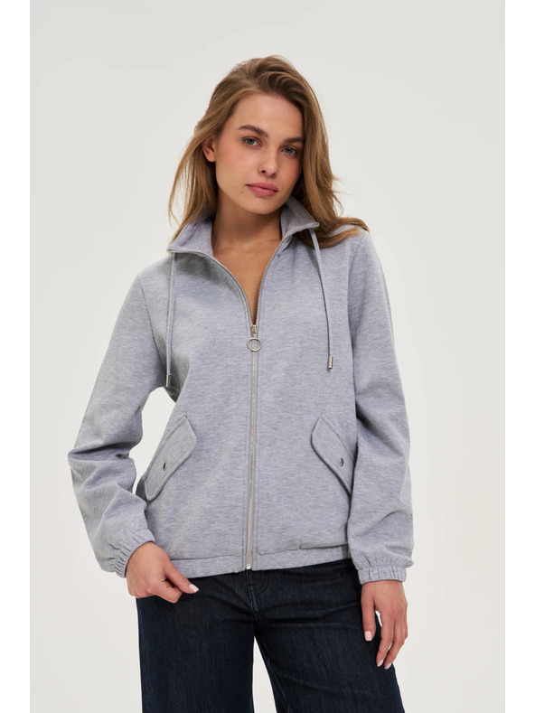 Moodo Dukserica na patent siva Moodo