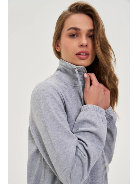 Moodo Dukserica na patent siva Moodo