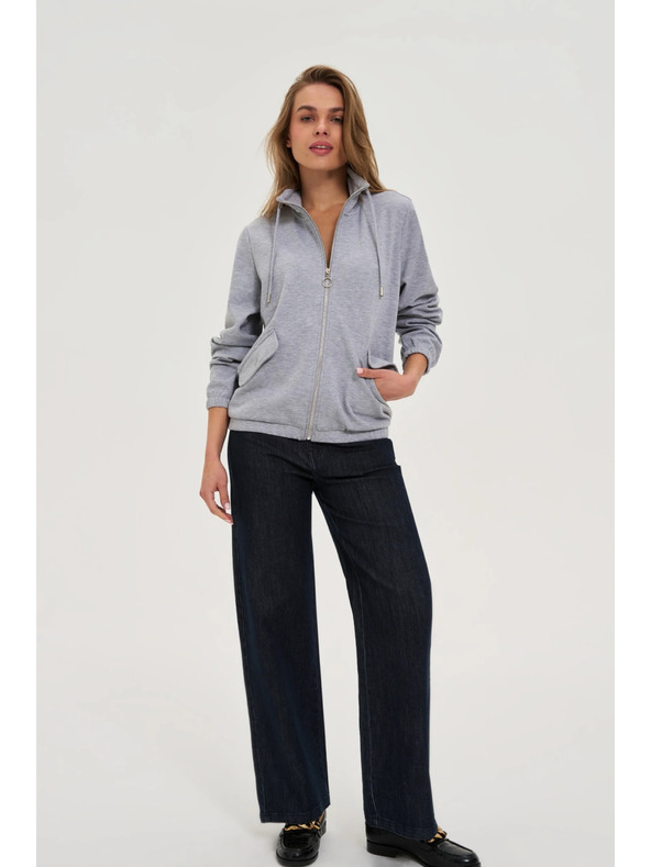 Moodo Dukserica na patent siva Moodo