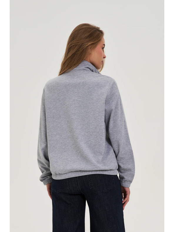 Moodo Dukserica na patent siva Moodo