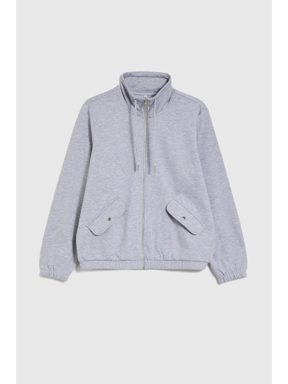 Moodo Dukserica na patent siva Moodo