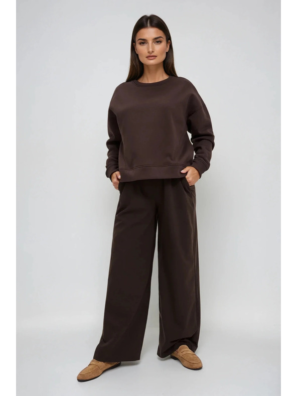 Moodo Oversize dukserica smeđa Moodo