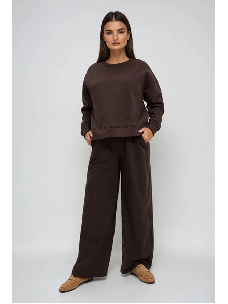 Moodo Oversize dukserica smeđa Moodo