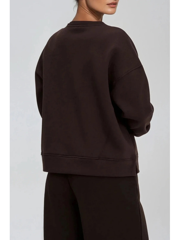 Moodo Oversize dukserica smeđa Moodo