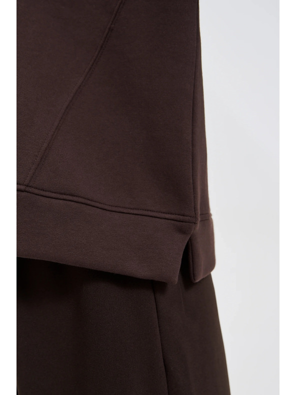 Moodo Oversize dukserica smeđa Moodo