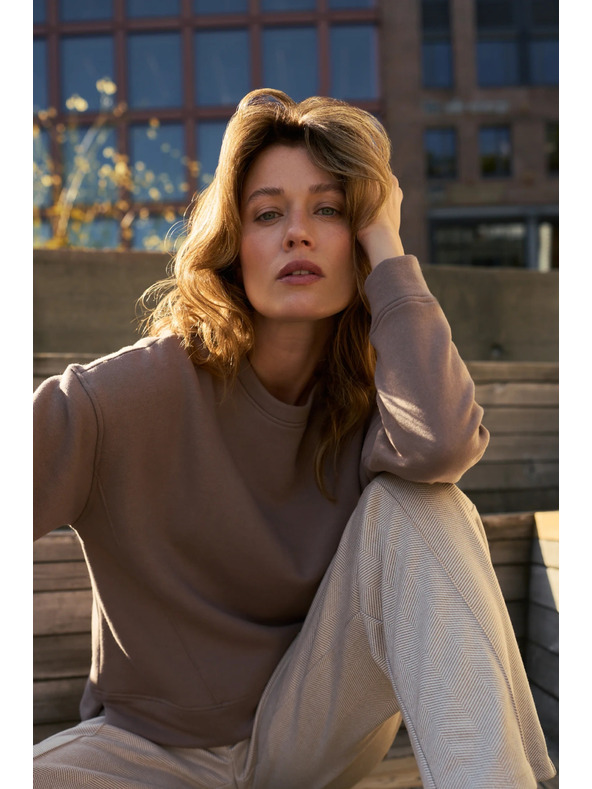 Moodo Oversize dukserica bež Moodo