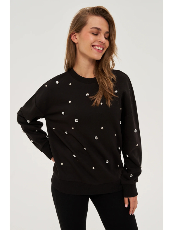 Moodo Bluza s džetovima crna Moodo