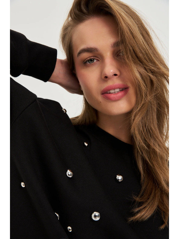 Moodo Bluza s džetovima crna Moodo