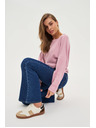 Moodo Glatka ružičasta dukserica Moodo