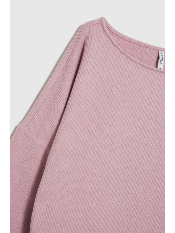 Moodo Glatka ružičasta dukserica Moodo
