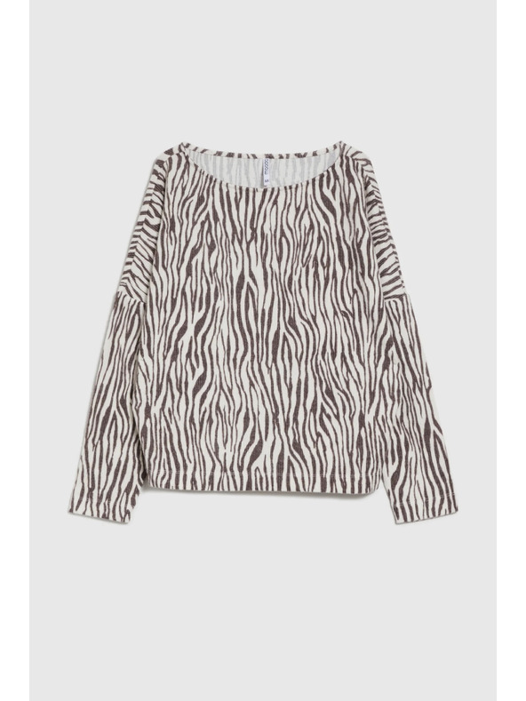 Moodo Bluza sa životinjskim uzorkom bež Moodo