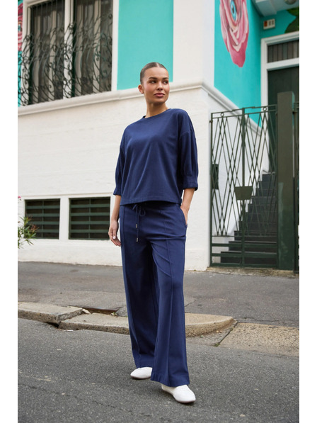 Moodo Pulover s kratkim rukavima tamno plavi Moodo