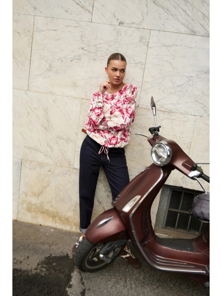 Moodo Floral Hoodie Pink Moodo