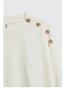 Moodo Dukserica s ukrasnim gumbima ecru Moodo