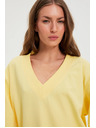 Moodo Bluza s V-izrezom žuta Moodo