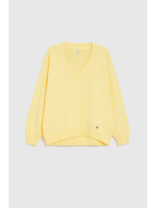 Moodo Bluza s V-izrezom žuta Moodo