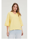 Moodo Bluza s V-izrezom žuta Moodo