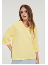 Moodo Bluza s V-izrezom žuta Moodo