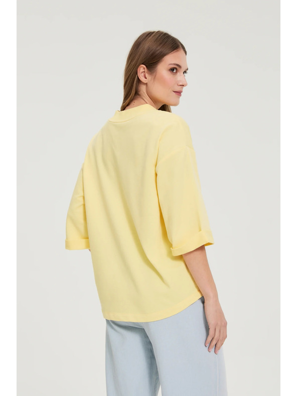 Moodo Bluza s V-izrezom žuta Moodo