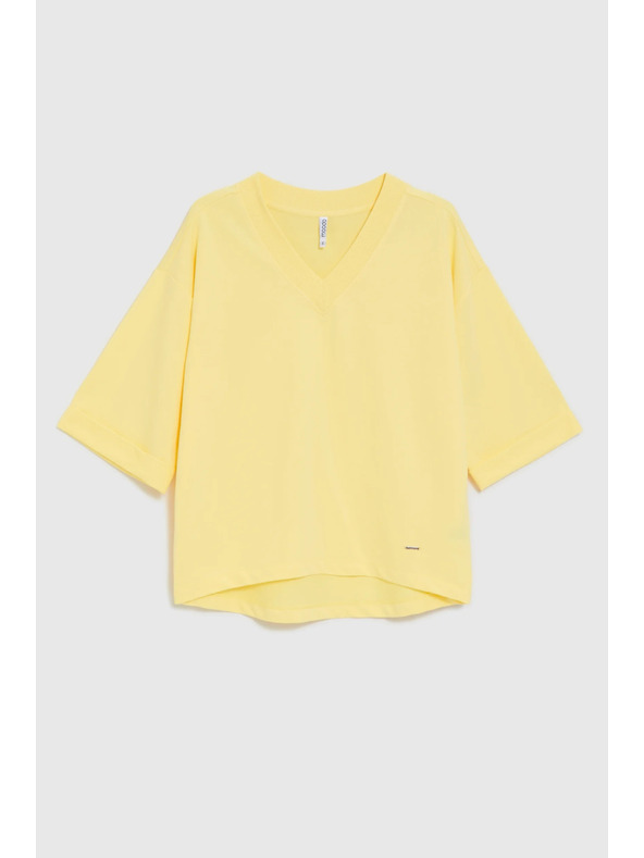 Moodo Bluza s V-izrezom žuta Moodo