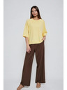 Moodo Pulover s kratkim i širokim rukavima žuti Moodo