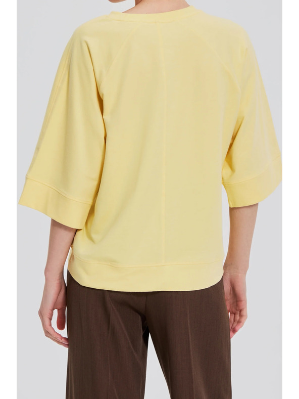 Moodo Pulover s kratkim i širokim rukavima žuti Moodo