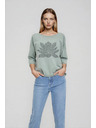 Moodo Pamučna bluza maslinasta Moodo
