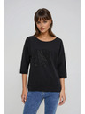 Moodo Pamučna bluza crna Moodo